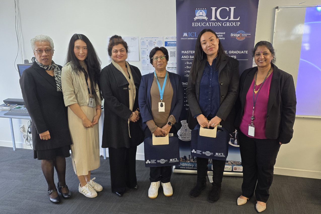 Meripa Toso, Aiqiao Liu, Hemal Manaktala, Chitra Mukerjee, Ajah Peterson and Bindu Bansal - ECE talk at ICL Education Centre